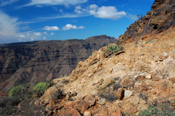 Foto Westseite Barranco Fataga